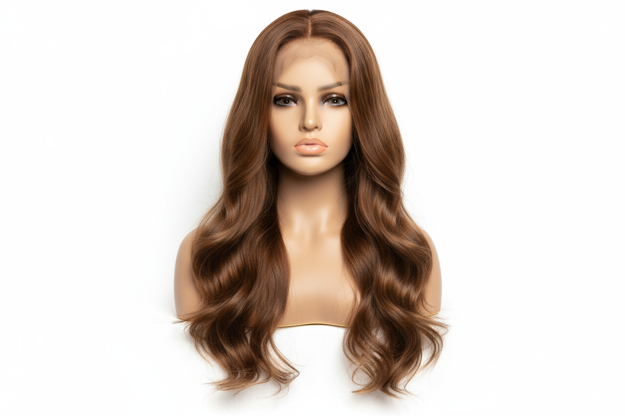 Premium Human Hair Wig - Natural Long Wavy