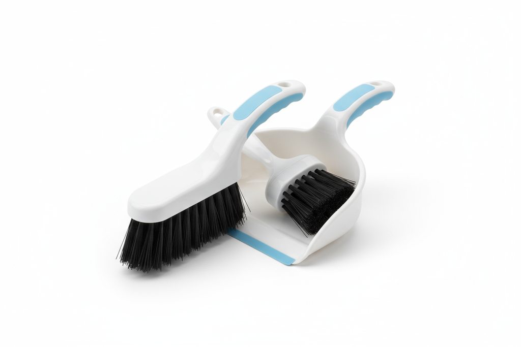 Mini Desktop and Car Broom Set - Small Sweeper with Dust Pan