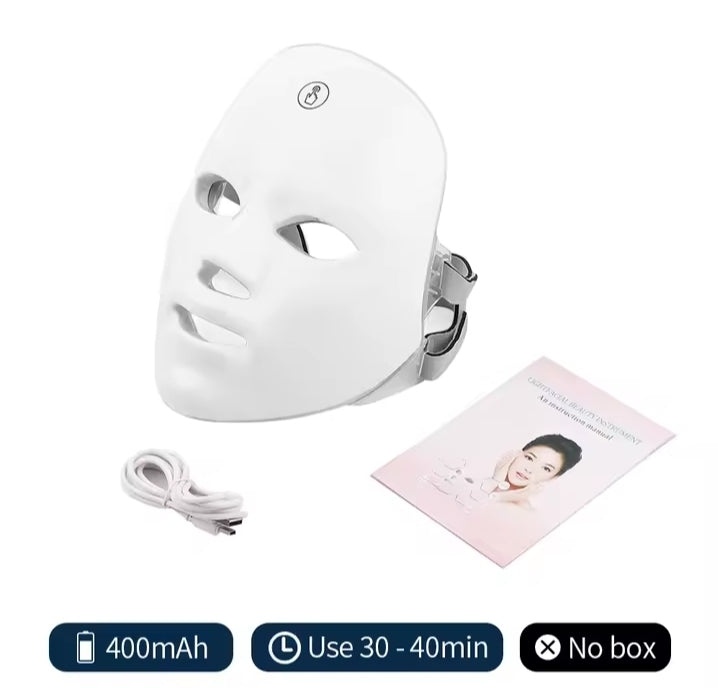 Rechargeable Facial LED Mask 7 Colors LED Photon Beauty Mask Skin Rejuvenation Home Face Lifting Whitening Skin Care Beauty Mask