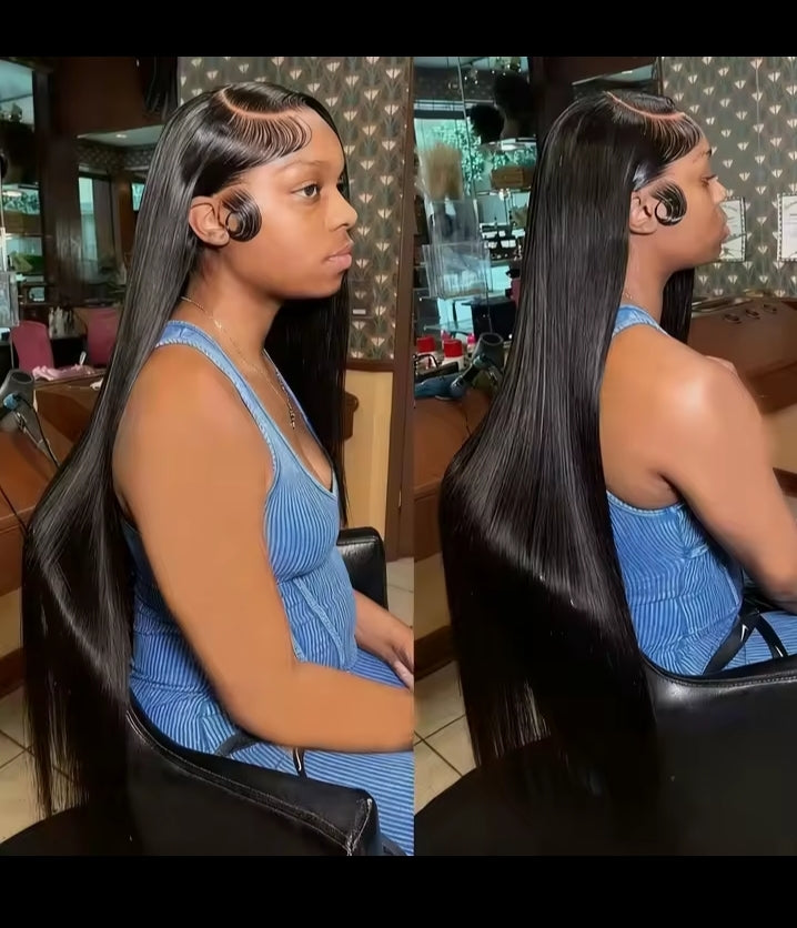 40 50 Inch Straight Human Hair Wig 13x6 HD Lace Frontal 100% Human Hair Wigs 250 Density Remy Pre Plucked Lace Front Closure Wig