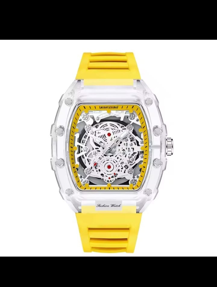 | UTHAI BK134 Fashionable Men watch barrel shaped transparent waterproof quartz watch sports clock gift watches for man