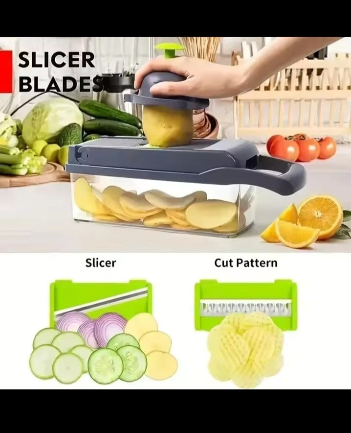 Multifunctional Vegetable Chopper Handle Food Grate Food Chopper Vegetable Slicer Dicer Cut 14/16 in 1 Kitchen Items Cocina