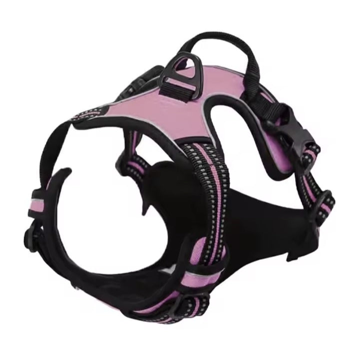 No Pull Dog Harness Front Clip Heavy Duty Reflective Easy Control Handle for Large Dog Walking