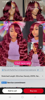 Burgundy Lace Frontal Wig 13x6 Body Wave Lace Front Wig HD Transparent Lace Frontal Wig Human Hair