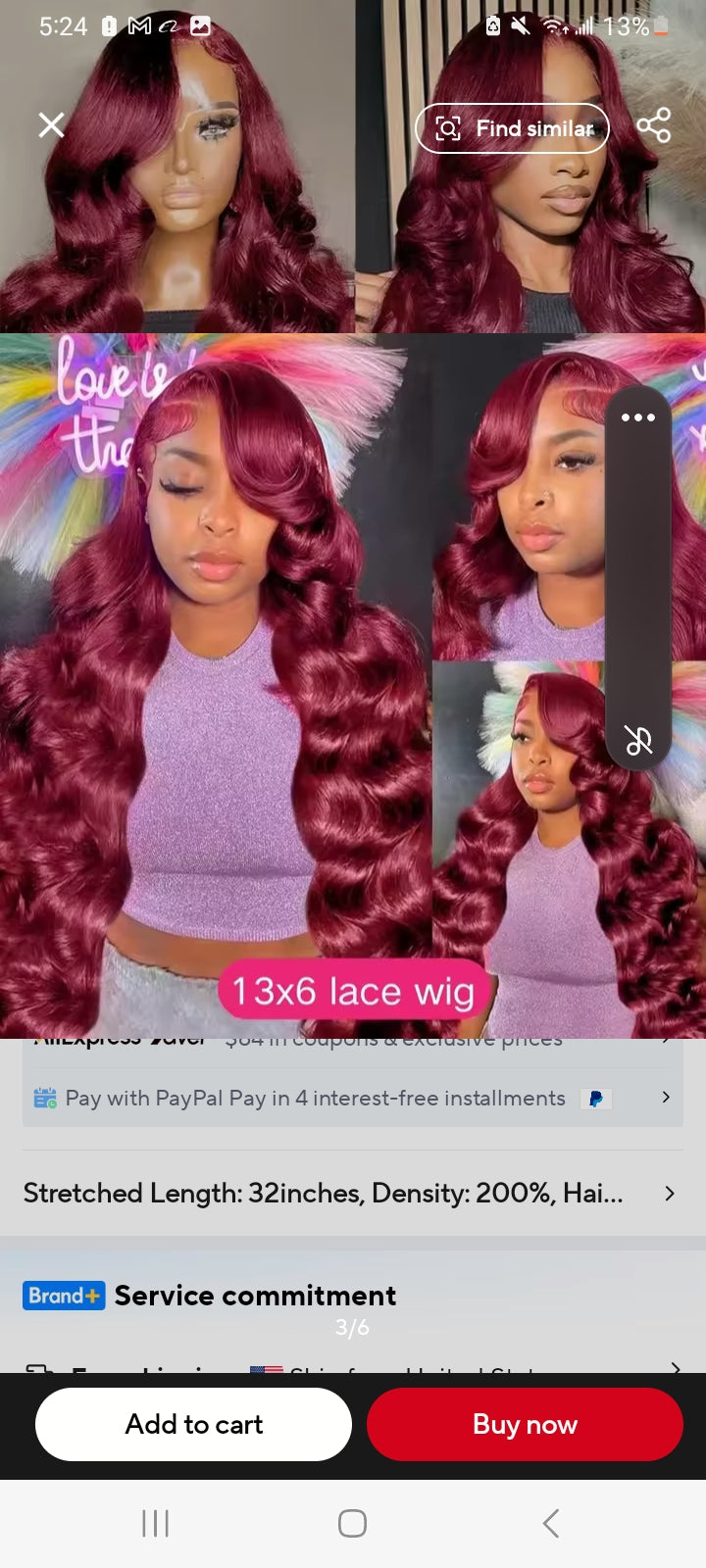 Burgundy Lace Frontal Wig 13x6 Body Wave Lace Front Wig HD Transparent Lace Frontal Wig Human Hair