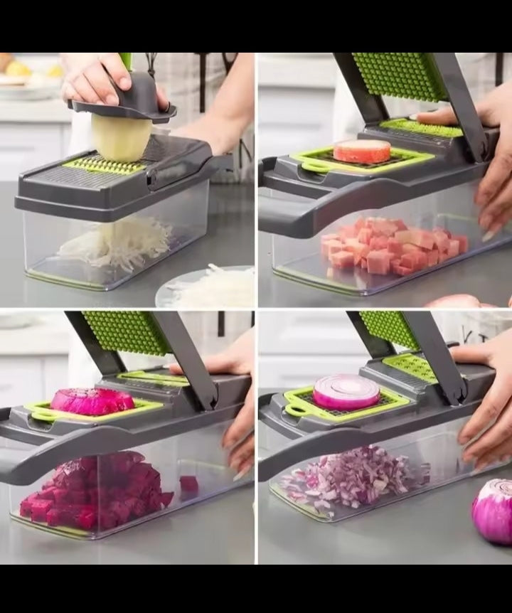 Multifunctional Vegetable Chopper Handle Food Grate Food Chopper Vegetable Slicer Dicer Cut 14/16 in 1 Kitchen Items Cocina