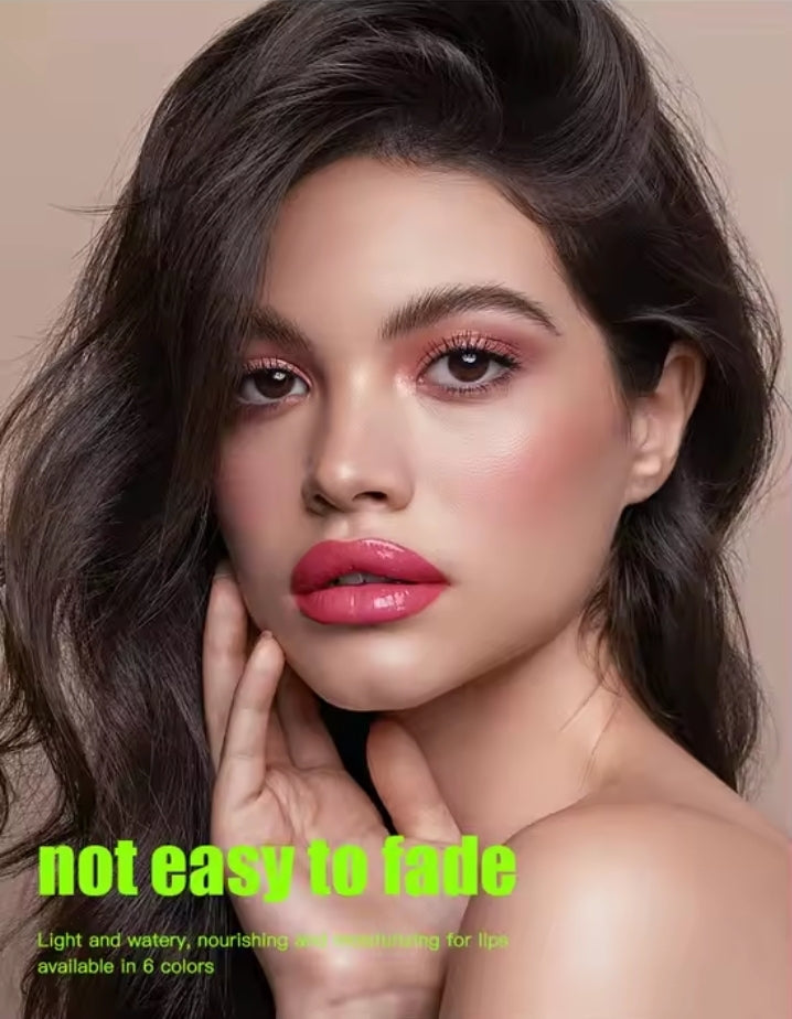 6-tone moisturizing lip gloss luminous oil lip gloss, moisturizing transparent liquid lip gloss, natural lip enhancer, make lips