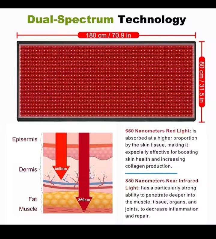 1280pcs Red Light Near Infrared Therapy Devices Mat LED Large Pads for Whole Full Body Mat Blanket Home Care Relaxation Device