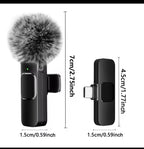 NEW Wireless Lavalier Microphone Audio Video Recording Mini Mic For iPhone Android Laptop Live Gaming Mobile Phone Microphone