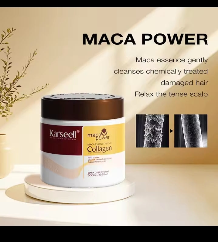 Karseell Collagen Hair Treatment Deep Repair Conditioning Argan Oil Hair Mask Essence for Dry Damaged Hair 100ml/500ml