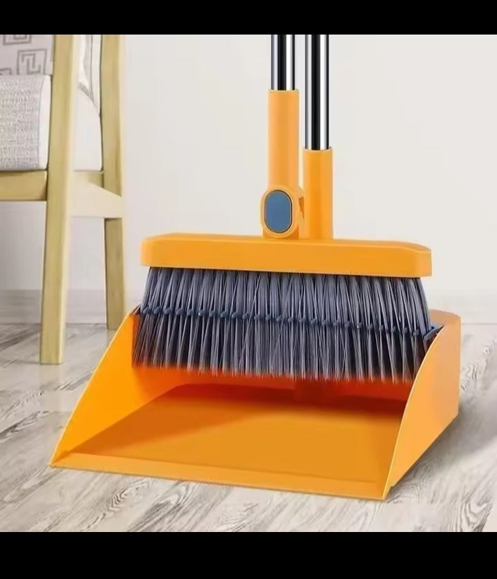 Broom set Household broom broom Dustpan set Brush head sweeping Individual sweep broom Foldable garbage shovel broom