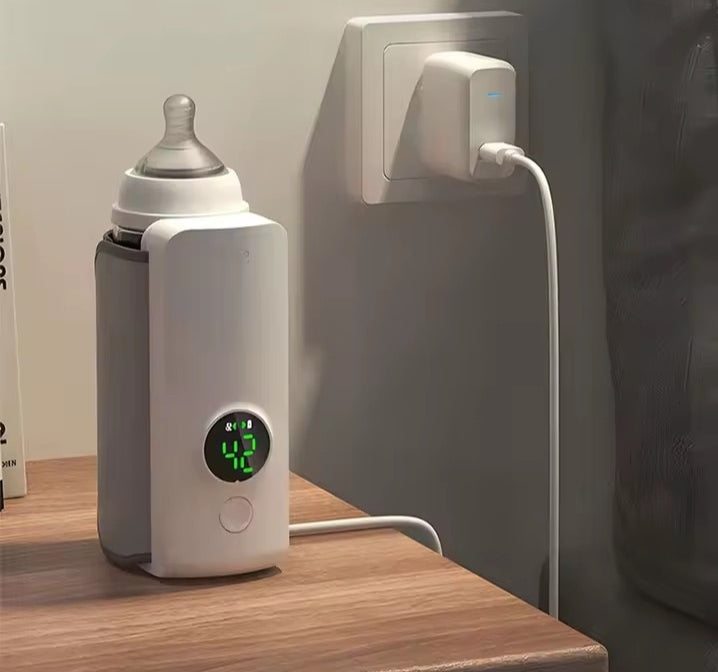 Portable Bottle Warmer Rechargeable Cordless Milk Warmer Travel Warmer for Comfortable Baby Feeding On The Go