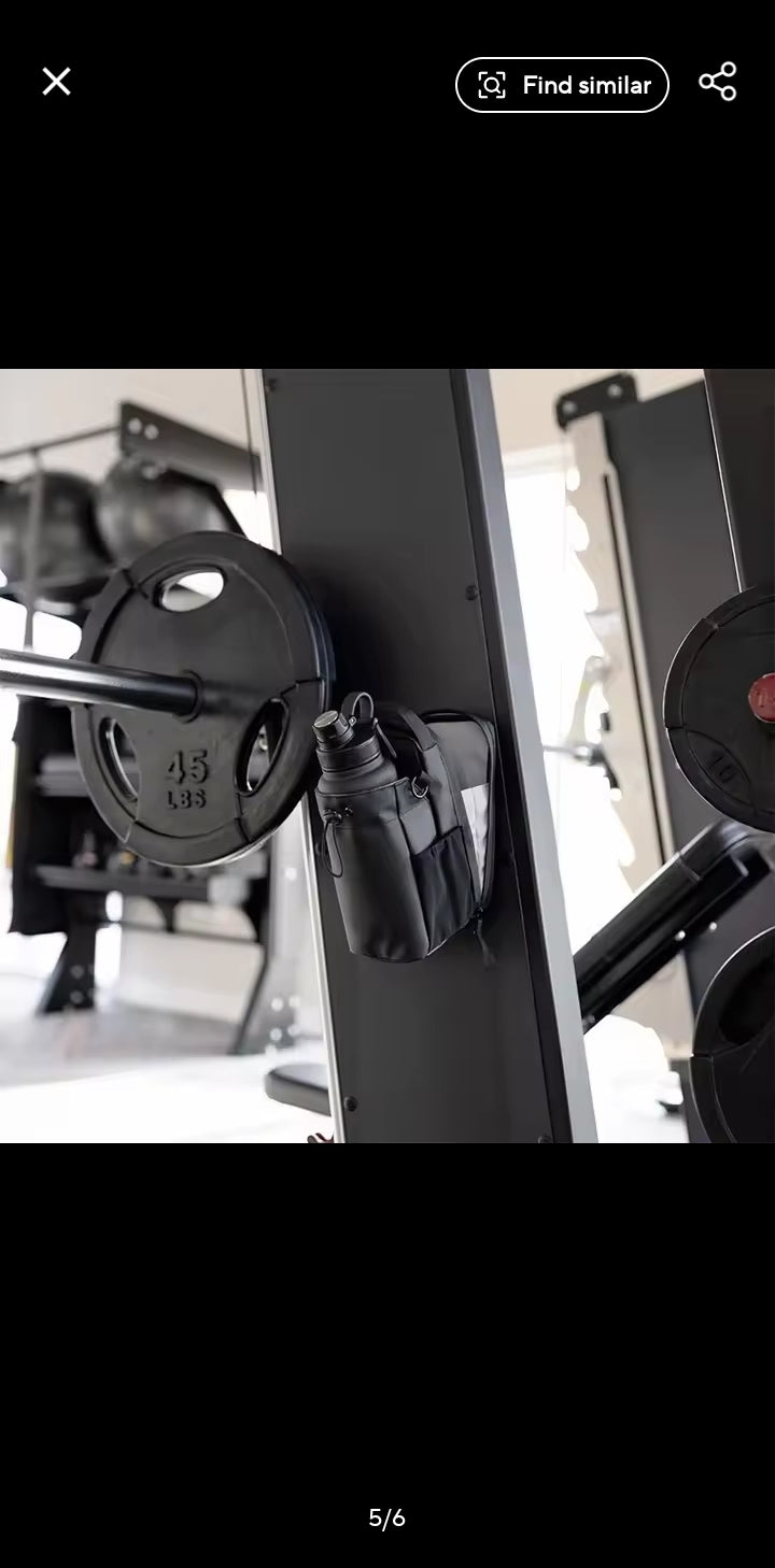 Magnetic Gym Bag Large Capacity Magnetic Carrier Bag With Phone Pocket Portable Gym Water Bottle Pouch Gym Accessories Organizer