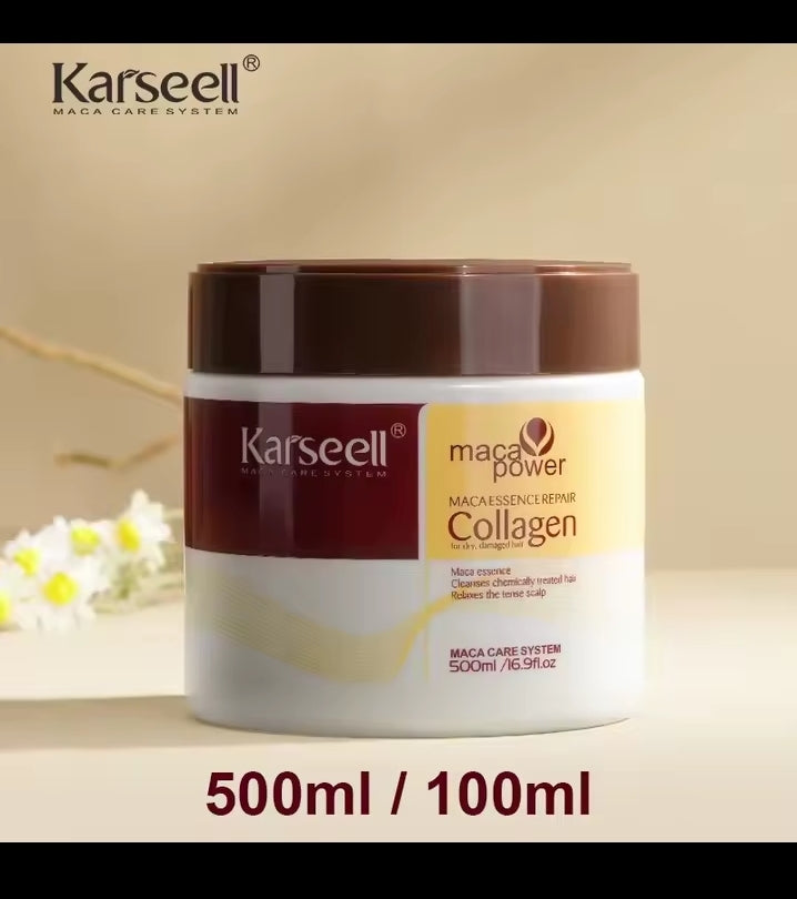 Karseell Collagen Hair Treatment Deep Repair Conditioning Argan Oil Hair Mask Essence for Dry Damaged Hair 100ml/500ml