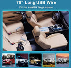 Car Fan 360° 3-speed Car Seat Back Cooling Fan USB Charge Dual Head Fan Adjustable Rotation Neck Cooler for Car Home Accessories