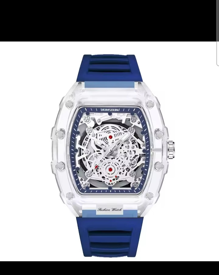 | UTHAI BK134 Fashionable Men watch barrel shaped transparent waterproof quartz watch sports clock gift watches for man