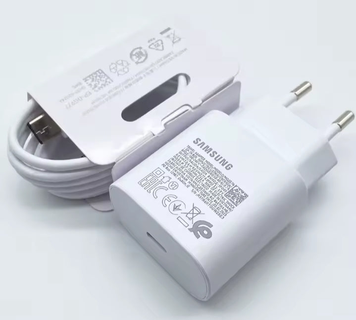 Samsung 25W Super Fast Charger Usb Type C Cargador Adapter For Galaxy S24 S23 S20 S21 S22 Plus A54 A34 Adapter Z Flip Fold 5 6 4