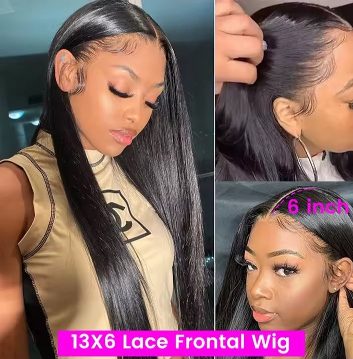 Bone Straight Lace Front Wigs Human Hair Brazilian 30 40Inch 13x4 360 Lace Frontal Human Hair Wigs For Women
