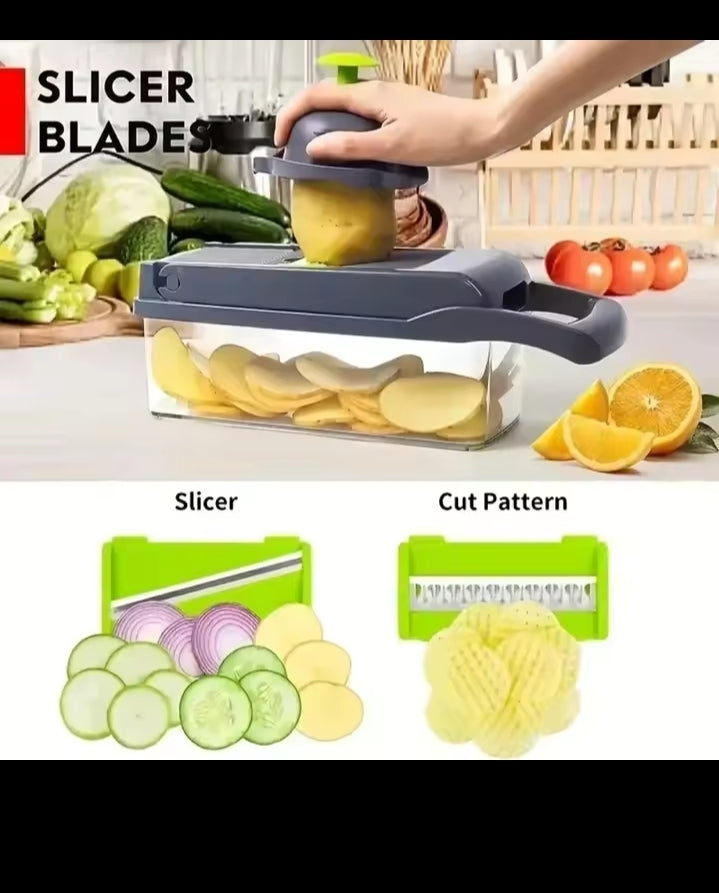 Multifunctional Vegetable Chopper Handle Food Grate Food Chopper Vegetable Slicer Dicer Cut 14/16 in 1 Kitchen Items Cocina