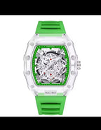 | UTHAI BK134 Fashionable Men watch barrel shaped transparent waterproof quartz watch sports clock gift watches for man