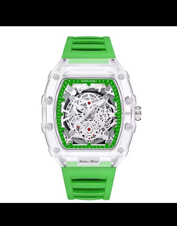 | UTHAI BK134 Fashionable Men watch barrel shaped transparent waterproof quartz watch sports clock gift watches for man