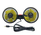Car Fan 360° 3-speed Car Seat Back Cooling Fan USB Charge Dual Head Fan Adjustable Rotation Neck Cooler for Car Home Accessories