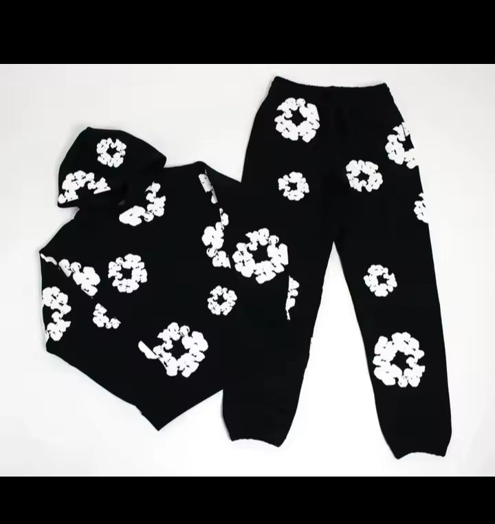 DENIM TEARS brand hot selling new fashionable cotton foam printed hoodie, European and American trendy men's sports suit