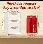 Chic 3-Tier Desk Organizer with Drawers - Ideal for Office Supplies, Jewelry & Cosmetics Storage - Portable Divider Box