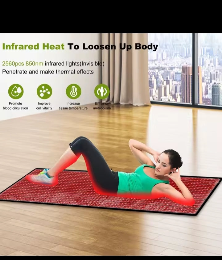 1280pcs Red Light Near Infrared Therapy Devices Mat LED Large Pads for Whole Full Body Mat Blanket Home Care Relaxation Device