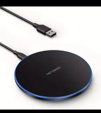 Mini LED Wireless Charger Pad For iPhone 16 15 14 13 12 8 X Pro Max Samsung Xiaomi Induction Fast Charging Dock Station