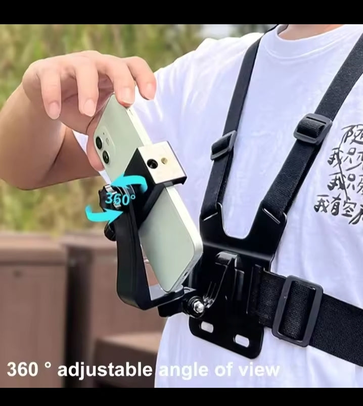 5 in 1 Mobile Phone Chest Strap Mounting Holder First Angle Video Record life Phone Bracket Fixed Live Broadcast Accessories