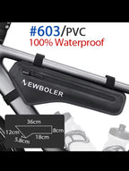 NEWBOLER Bicycle Triangle Bag Bike Frame Front Tube Bag Waterproof Cycling Bag Battery Pannier Packing Pouch Accessories