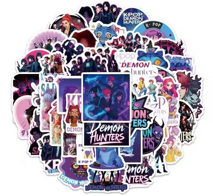 Demon Hunters Birthday Party Decor Tableware Banner Decorations Cake Topper Balloon Girl Kid Korean Kpop Anime Party Supplie Set