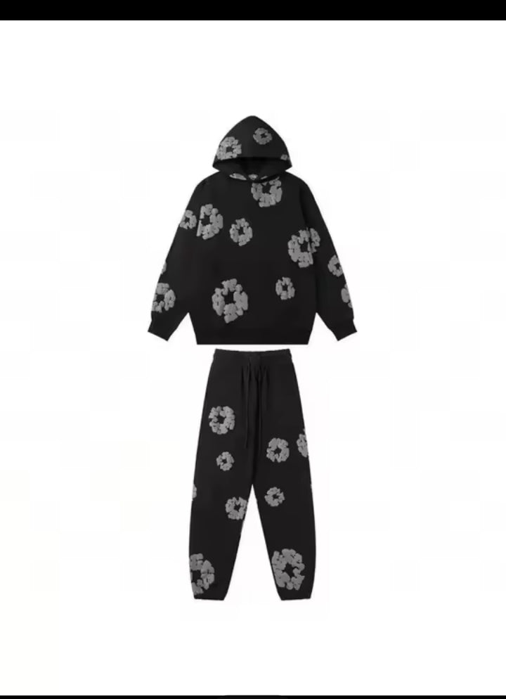 DENIM TEARS brand hot selling new fashionable cotton foam printed hoodie, European and American trendy men's sports suit