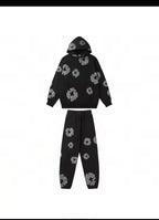 DENIM TEARS brand hot selling new fashionable cotton foam printed hoodie, European and American trendy men's sports suit