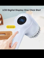 Electric Spin Scrubber, Bathroom Cordless Cleaning Brush Power Scrubber with 5 Replaceable Brush Heads, Electric Cleaning Brush