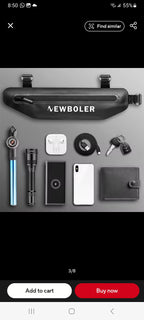 NEWBOLER Bicycle Triangle Bag Bike Frame Front Tube Bag Waterproof Cycling Bag Battery Pannier Packing Pouch Accessories