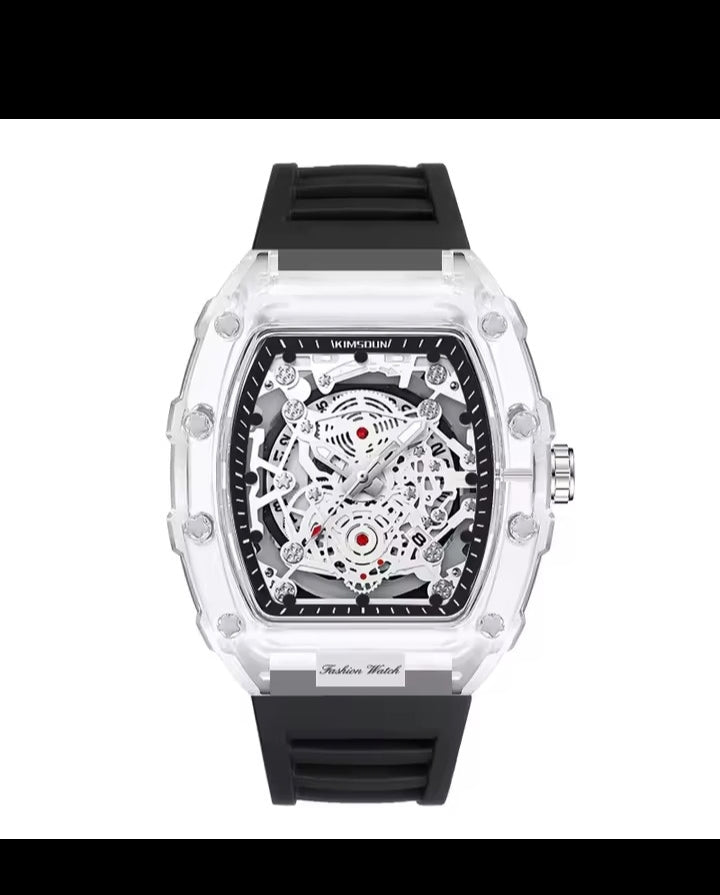 | UTHAI BK134 Fashionable Men watch barrel shaped transparent waterproof quartz watch sports clock gift watches for man