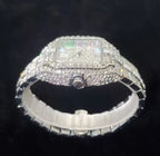 2025 New Luxury Diamond Watch Men Fashion Iced Out Square Colorful Number Watches Hip Hop Bling