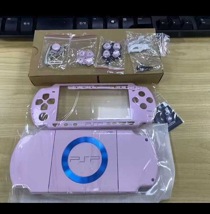 White/Black/Pink Faceplate Case Shell For PSP2000 PSP 2000 2006 Game Console Housing Cover with Button Kit