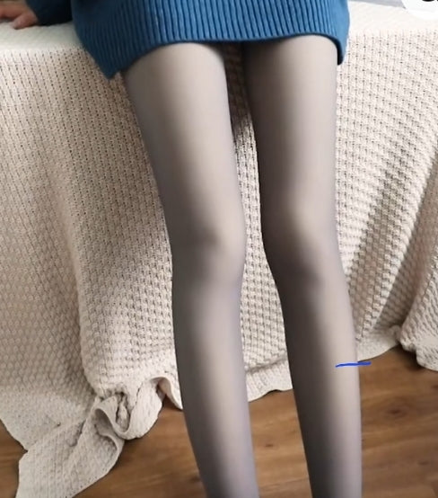 Women Thermal Leggings Winter Warm Sexy Elastic Translucent Pantyhose