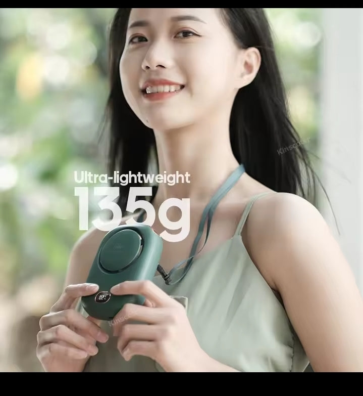 Portable Hanging Neck Fan Mini Cooling Waist Fans Bladeless USB Rechargeable Sports Cooler Fan For Outdoor Sports Travel