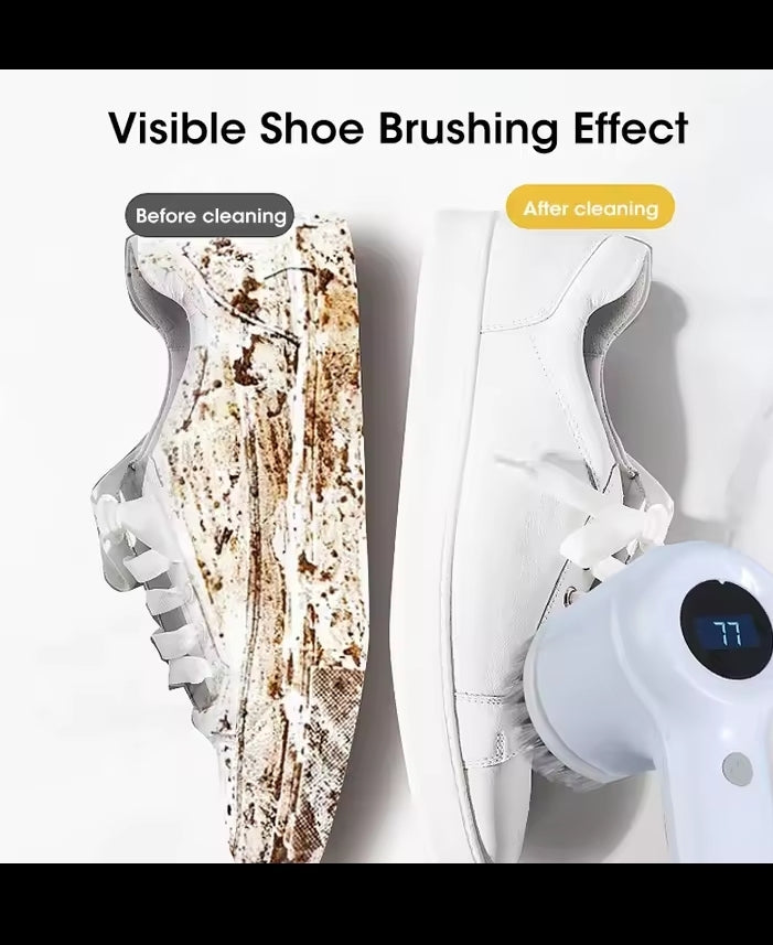 Electric Spin Scrubber, Bathroom Cordless Cleaning Brush Power Scrubber with 5 Replaceable Brush Heads, Electric Cleaning Brush