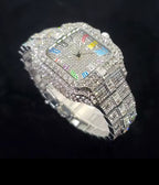 2025 New Luxury Diamond Watch Men Fashion Iced Out Square Colorful Number Watches Hip Hop Bling