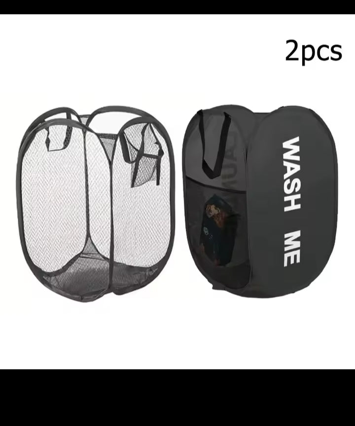 Mesh Pop-up Laundry Basket, Laundry Basket, Foldable Dirty Clothes Storage Basket, Large Capacity Storeage