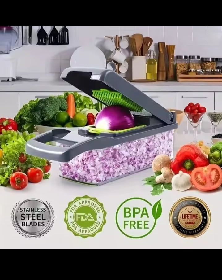 Multifunctional Vegetable Chopper Handle Food Grate Food Chopper Vegetable Slicer Dicer Cut 14/16 in 1 Kitchen Items Cocina