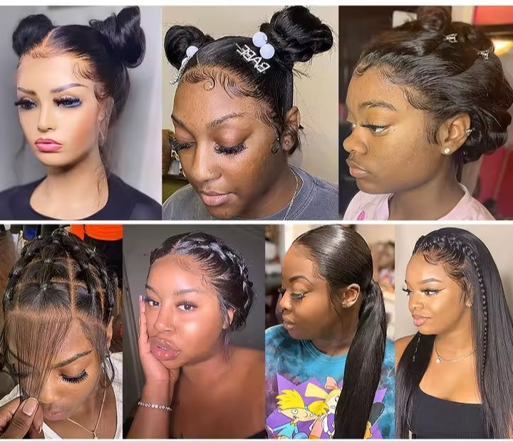 Bone Straight Lace Front Wigs Human Hair Brazilian 30 40Inch 13x4 360 Lace Frontal Human Hair Wigs For Women