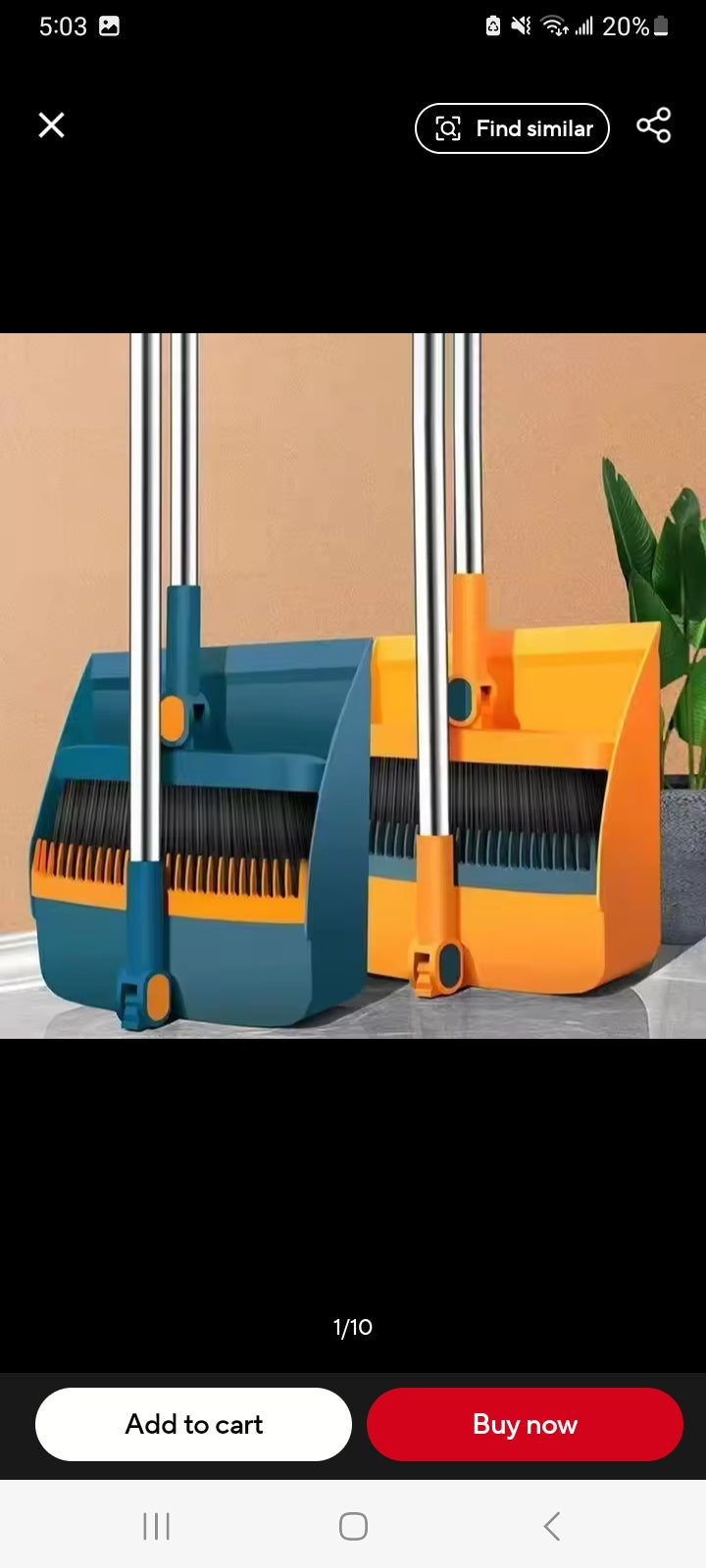Broom set Household broom broom Dustpan set Brush head sweeping Individual sweep broom Foldable garbage shovel broom