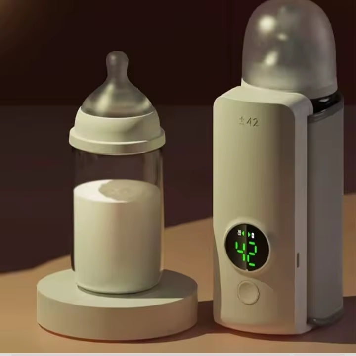Portable Bottle Warmer Rechargeable Cordless Milk Warmer Travel Warmer for Comfortable Baby Feeding On The Go