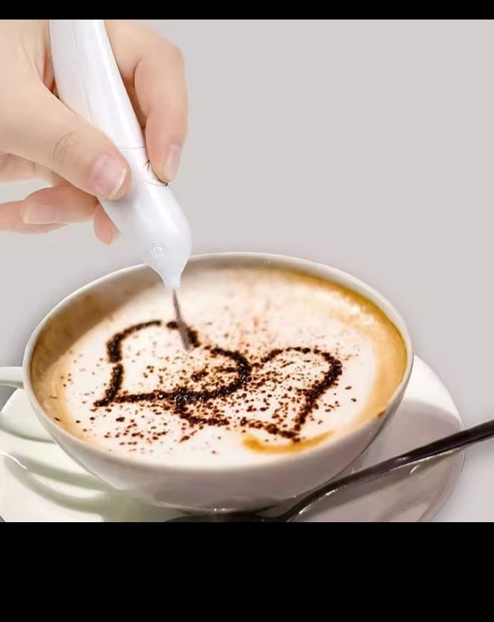 1PCS Electrical Latte Art Pen for Coffee Cake Spice Pen Cake Decoration Pen Coffee Carving Pen Baking Pastry Tools Coffee Decor